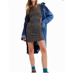Desigual Women's Multicolor Long Sleeve Mini Dress Size XL